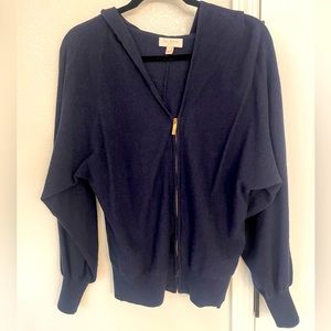Ted Baker Navy Cashmere blend Hoodie Sz 4/6